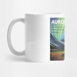 aurora borealis norway light sticker Mug